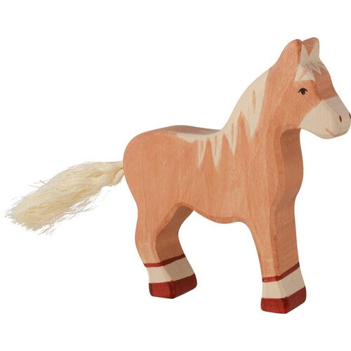 Holztiger Horse Standing Toy Fig Brown Light