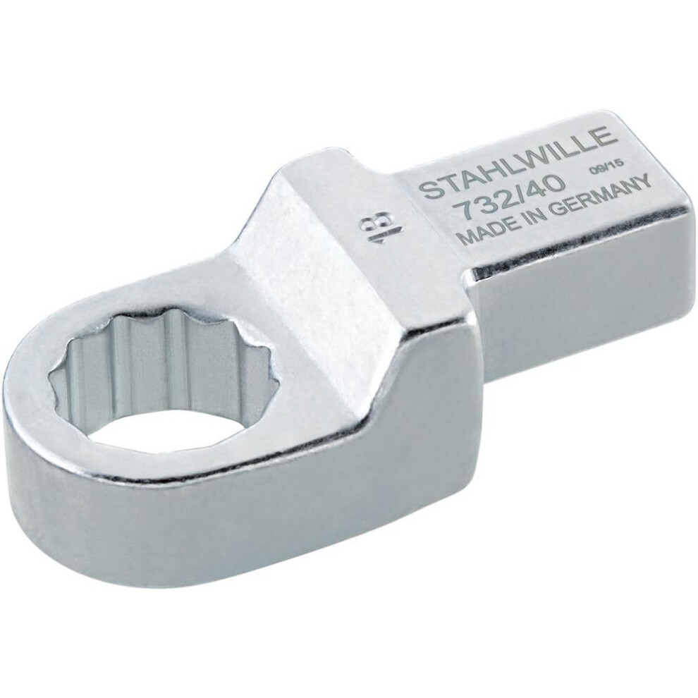 Stahlwille 58224030 Ring Insert Tool for Torque Wrenches  Size 30 mm  Size of Mount 14x18 mm (Internal Square Drive)  Chrome-plated Finish  Inter
