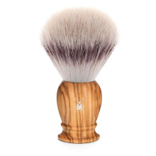 MHLE Classic Olive Wood X -Large Silvertip Silvertip Shaving Shaving Brush - Sintetica de lei de lux pentru barba?i boga?i