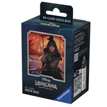 Ravensburger Disney Lorcana TCG Deck Box featuring Mulan - Soldier in Training by Michael Cookie Niewiadomy | Securely Store 80 Sleeved Cards | D