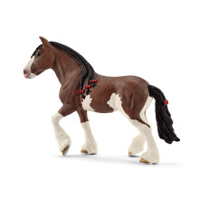 Schleich Farm World Realistic Horse Toys for Girls and Boys Clydesdale Mare Horse Figurine Ages 3+