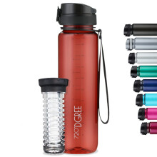 720DGREE Sipper Water Bottle 1 litre with Fruit Infuser | BPA BPS Free | Tritan | For Adults & Kids | For Sports Gym Office Workout | Sky Blu