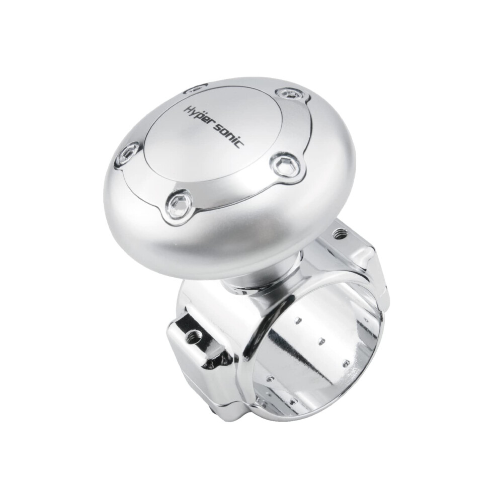 Hypersonic Large Car Steering Wheel Knob Steering Wheel Spinners Universal Steering Wheel Ball Knob For Car Trucks Tractors Boat Silver 4713649623344