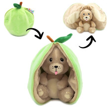 LES D?GLINGOS Flipetz Crocket The Dog Plushie - Reversible Apple to Dog 2-in-1 Soft Toy - 9 Inch Kids Transforming Plush Toy Cute Collectible D
