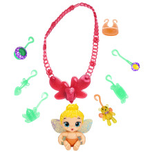 Baby Alive Glo Pixies Minis Collier Carry n Care, Sweetie Sunshine, Poupée Pixie de 3,75 pouces