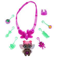 Baby Alive Glo Pixies Minis Carry n Care Halskette Rose Blossom 3,75-Zoll-Pixie-Puppenspielzeug mit Puppentrger und pflegender Charm-Halskette
