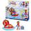 Spidey e seus amigos incrveis Marvel Web-Spinners Spidey com Hover Spinner Car Playset com veculo Figura de ao em escala de 4 polegadas e car 3