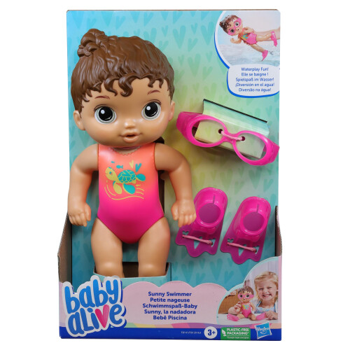 Poupée Baby Alive Sunny Swimmer (Cheveux Bruns) 1