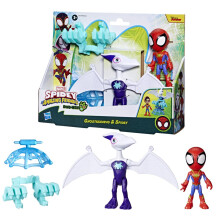 Spidey en zijn geweldige vrienden Marvel Dino-Webs Ghostasaurus & Spidey Spider-Man actiefigurenset op schaal van 10 cm, speelgoed voor kinderen