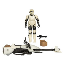 Star Wars Epic World of Action Scout Trooper & Speeder Bike Action figure da 4 pollici e giocattoli per veicoli per ragazzi e ragazze di 4 anni e UP