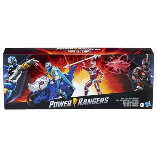 Power Rangers Hasbro Dino Fury Face-Off Pack: Blue Ranger + Cycle ...