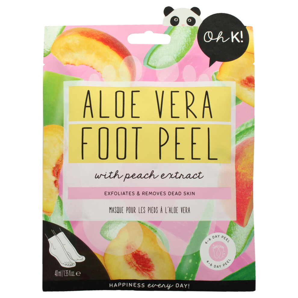 Oh K! Foot Peel Mask - Aloe Vera By For Unisex - 1 Pair Mask