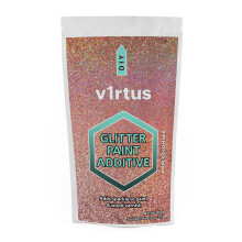 V1RTUS Rose Gold Glitter Paint Crystal Aditiv 100g / 3,5oz pentru emulsie din latex acrilic - Utiliza?i interior / exterior - perete din lemn de