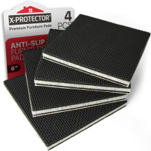 Almofadas antiderrapantes para mveis X-PROTECTOR - 4 PCS Pinas para mveis premium de 6""""! Os melhores ps de borracha autoadesivos para mveis