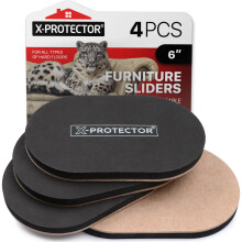 Posuvnky na nbytek z plsti X-Protector Podlahy z tvrdho dreva - 4 KS 6"""" x 3 1/2"""" Posuvnky na nbytek - Posuvnky z plsti pro tek provoz Tvrd