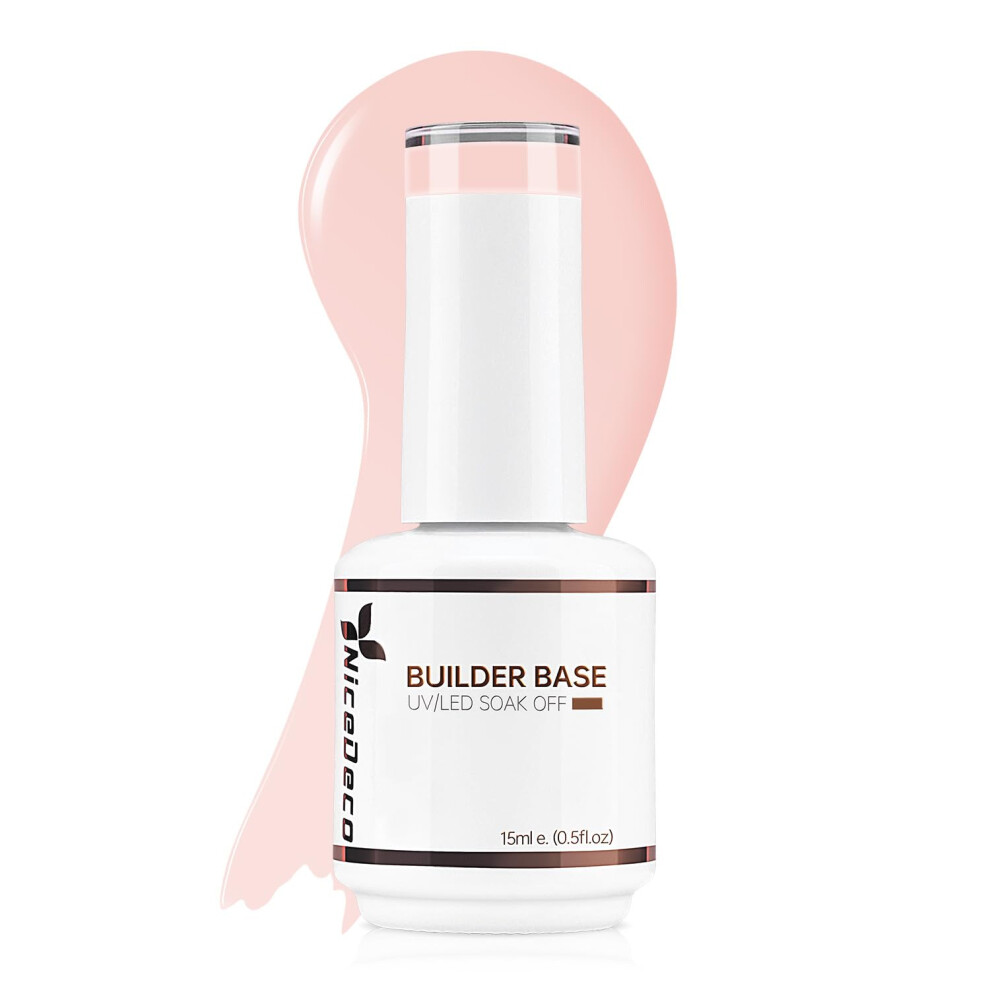 Nicedeco Hema Free Builder Nail Gel Polish 15Ml Cruelty Free Vegan 8 In 1 Builder Base Gel Strengthener Gel Hard Gel Builder Extension Nail Gel