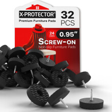 X-Protector -ruuvi kumijaloissa - 32 kpl 0,95"" - Premium Non-Slip huonekalutyynyt - Liukumattomat huonekalujalat - Tuolin jalkasuojat - Huonekalutart