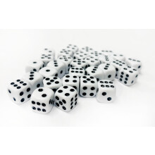 30x D6 Wrfelpaket | 10 mm klassisches sechsseitiges Wrfelset mit weien Punkten | fr klassische und professionelle Tabletop-Wrfelspiele | von War