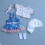 Roupas de bonecas reborn para meninas de 17 a 22 polegadas, acessrios? Saia jeans conjunto de 5 peas? 2