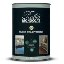 Rubio Monocoat Hybrid Wood Protector, 1 Litro, Pure - Vernice per Legno Esterno, Finitura Opaca