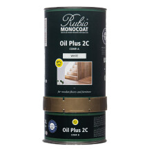 Rubio Monocoat Wood Stain & Finish 650 ft - White | Oil Plus 2C | Quick-Dry  Eco-Friendly Linseed Wood Oil for Indoor Use  Includes Accelerator (