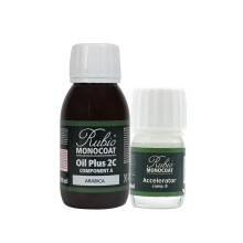 Rubio Monocoat Wood macchia e finitura 65 piedi - Arabica | Oil Plus 2C | Olio in legno di lino ecologico a seccatura rapida per uso interno include