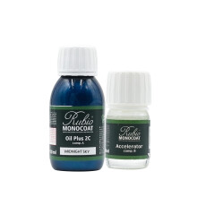 Rubio Monocoat Wood macchia e finitura 65 piedi - Midnight Sky | Oil Plus 2C | Olio in legno di lino ecologico a seccatura rapida per uso interno inc