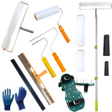 au auto-nivelant pour outils de nivellement du sol de plancher poxy Rouleau de pointe pour auto-niveler 23,62 ~ 55,12 pouces ples tlescopiques
