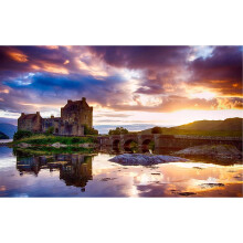 Buhoet Puzzles for Adults Jigsaw Puzzles 1000 Pieces for Adults Kids- Eilean Donan Castle Scotland Wooden Puzzle Jigsaw Puzzle Artwork Intellecti