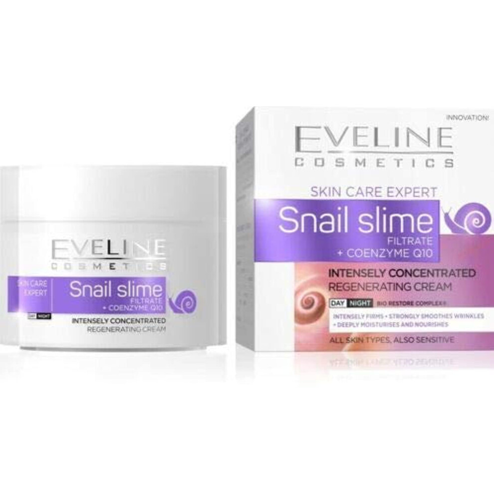 Eveline Cream Cosmetics Skin Care Expert Snail Slime Day And Night