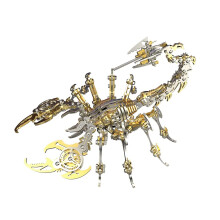 KonHaovF Gold 3D-Metallpuzzle fr Erwachsene Skorpion DIY Bunte 3D-Metallmodellbaustze zum Bauen mit Werkzeug 3D-Desktop-Modellbaustze Bauspielzeug