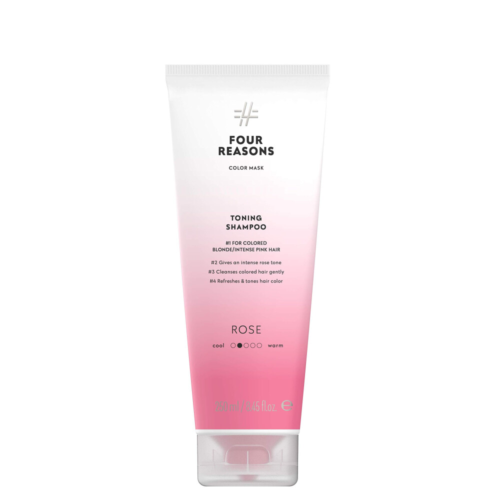 Four Reasons Hair Color Shampoo (8 Colors) - Sulfate Free Pink Hair Toner - Color Depositing Shampoo For Color Treated Hair Vegan 8.45 Fl Oz (R