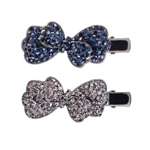 Ruihfas 2 peas de grampos de cabelo de jacar com lao de cristal vintage e strass, grampos de cabelo para dentes, acessrios de cabelo para mul