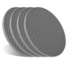 4 PCS FIVETS POUR DES PLAIS HAUTES CUISINE CUILLE RESISTANT SILICONE COLONT EXTRA SPART Large non glissement (2. Gris)