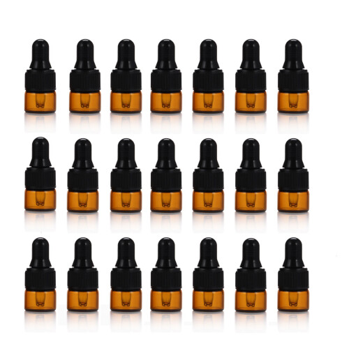 Elfenstall - 50pcs 1 ml (1/4 DRAM) Bernstein Mini Glasflasche 1 cc 1
