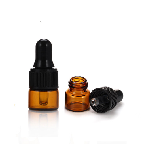 Elfenstall - 50pcs 1 ml (1/4 DRAM) Bernstein Mini Glasflasche 1 cc 2