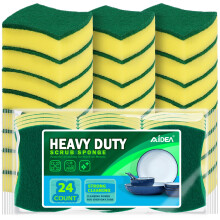 AIDEA Sponges Kitchen 24 Pack Esponja de prato resistente Esponja de limpeza de prato Esponja purificadora para casa e cozinha Suprimentos de lim