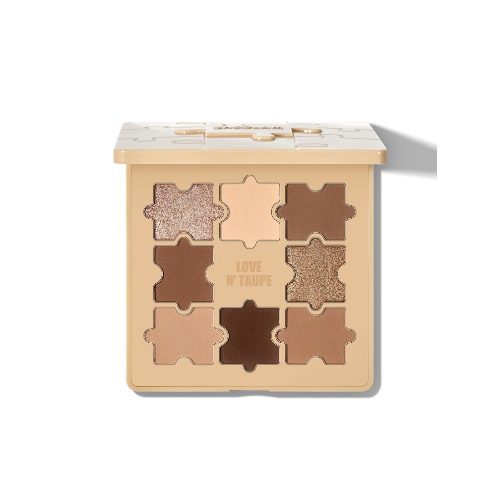 Sheglam Brown 8-Color Shimmer Matte Eyeshadow Palette Smooth Blendable Jazy Jigsaw Eyeshadow Palette-Love N' Taupe