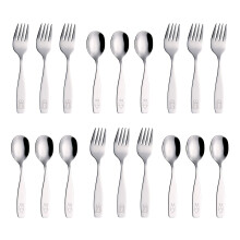 Annova Kids Silverware 18 Pieces Children's Safe Flatware Set - Barn gafflar barn matskedar smbarnsredskap metallbestick fr lunchlda (rostfrit