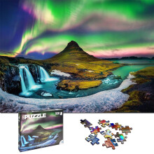 Universal Castle Metallic Folia 1000 de buca?i Puzzle Puzzle pentru adul?i ?i copii peisaj Faimos Landmark Photo Puzzle Puzzle (Northern Light At