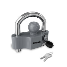 RETRUE Heavy-Duty Universal Coupler Lock Trailer Locks Ball Hitch Trailer Hitch Lock Adjustable Security Steel Fits 1-7/8 Inch 2 Inch 2-5/16 In