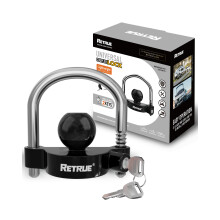 RETRUE Universal koblingsl?s Trailerl?se Kugletr?k Anh?ngertr?kl?s Justerbar sikkerhed Heavy-Duty st?l passer til 1-7/8 tommer 2 tommer 2-5/16 to
