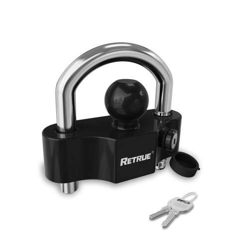 RETRUE Universal Coupler Lock Trailer Locks Ball Hitch Trailer Hitch Lock Segurana ajustvel Ao resistente se encaixa em 1-7/8 polegadas 2 pole