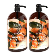 Dead Sea Collection Argan Body Wash - Met Pure Zee Mineralen en Argan Olie - Reinigend en Hydraterend - 2-Pack (67,6 fl. oz)