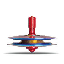 Plexity Labs UFO TOPS - Höjd 611 - Metal Spinning Top - Inspirerad av Sovjetunionens UFO -incident 1986 - Psychedelic Steel UFO Body and Fireball