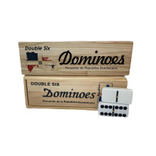 Dominican Republic Country Flag Engraved Dominoes Double Six