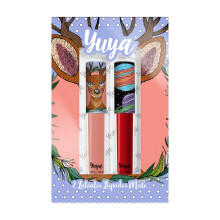 Yuya Cosmetics Republics Set van 2 "Bonita" Liquid Lipsticks met Exclusief Ontwerp op de Dop