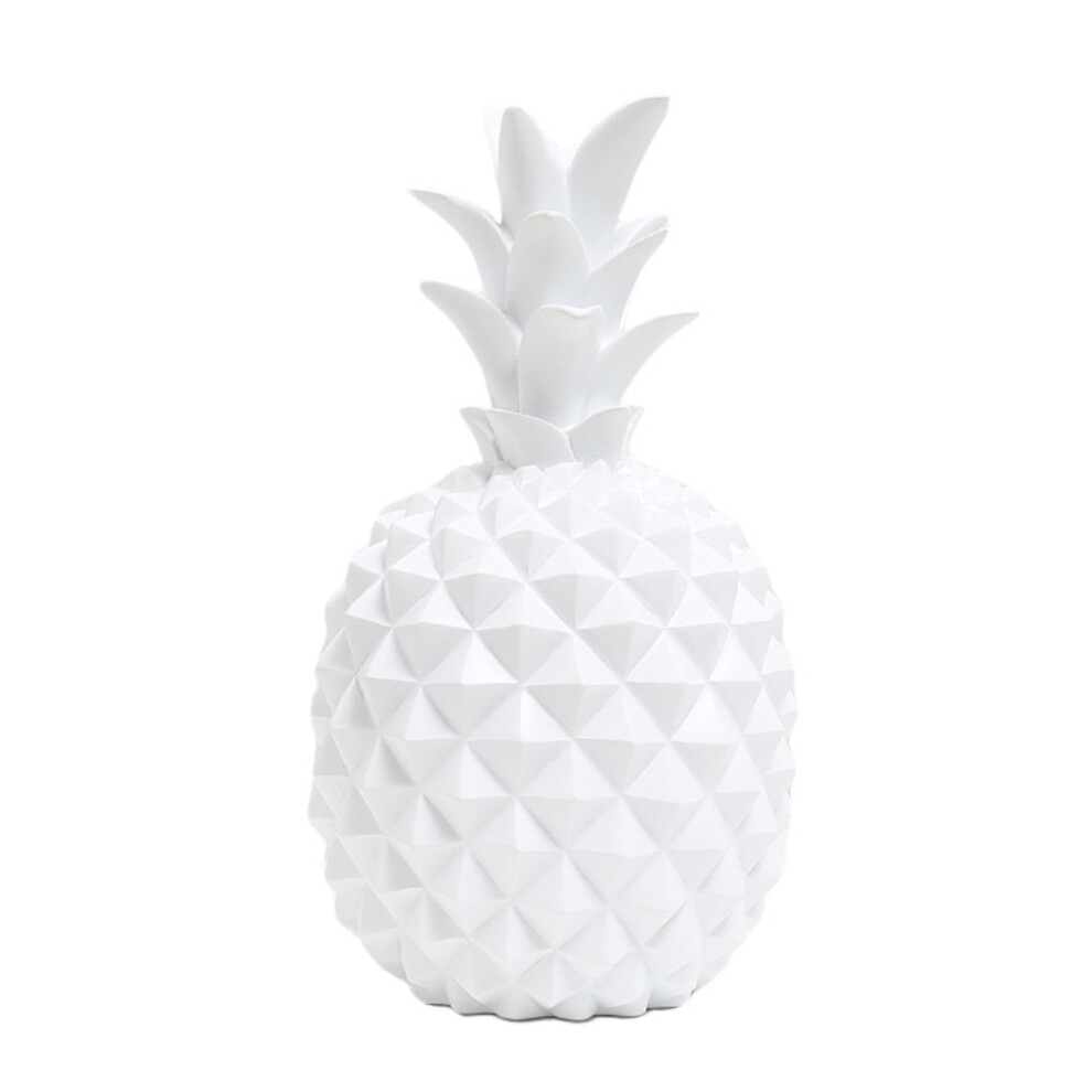 ouche 5,5 x 9,5 pouces lgant ananas forme de forme de piggy banc de banc de monnaie de banque montaire de la banque dcoration de maison blanc