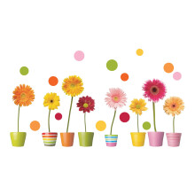 Crearreda CR-64003: Gerberas Flowers Window Decal Multi