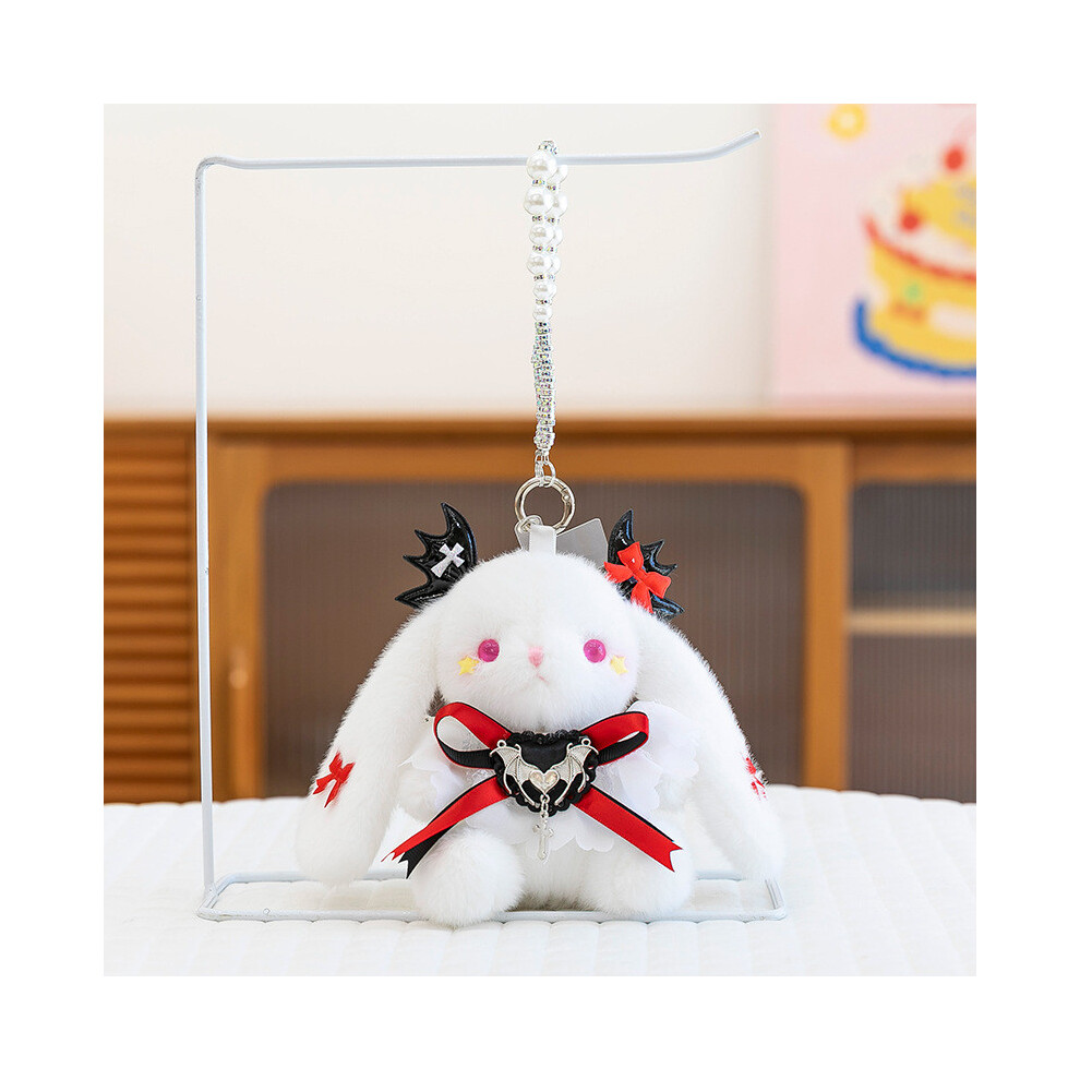 (Ghost Butterfly) Leopard Style Lolita Print Bow Flower Lace Decoration Rabbit Toy Plush Pendant-image-OPC-PHRGMWZ-NEW